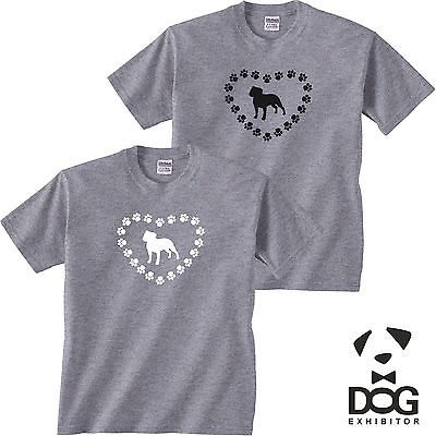 new Staffordshire Bull Terrier design printed T Shirt designer top dogs puppy