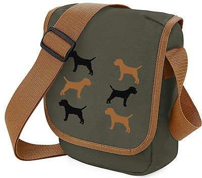 Border Terrier embroidered cross body bag