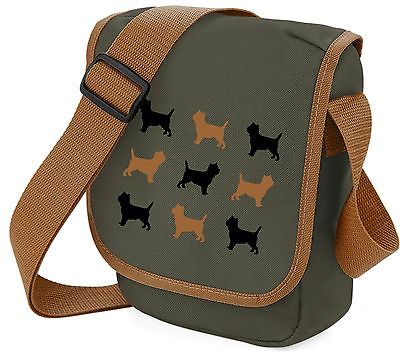 Cairn Terrier embroidered cross body bag