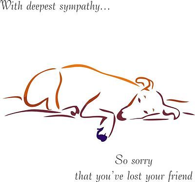 Dog sympathy card