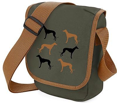 Greyhound embroidered cross body bag