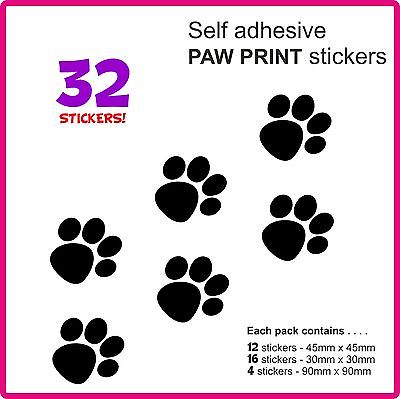 32 new dog paw print vinyl car stickers van decal cat paws wall decals dogs cats