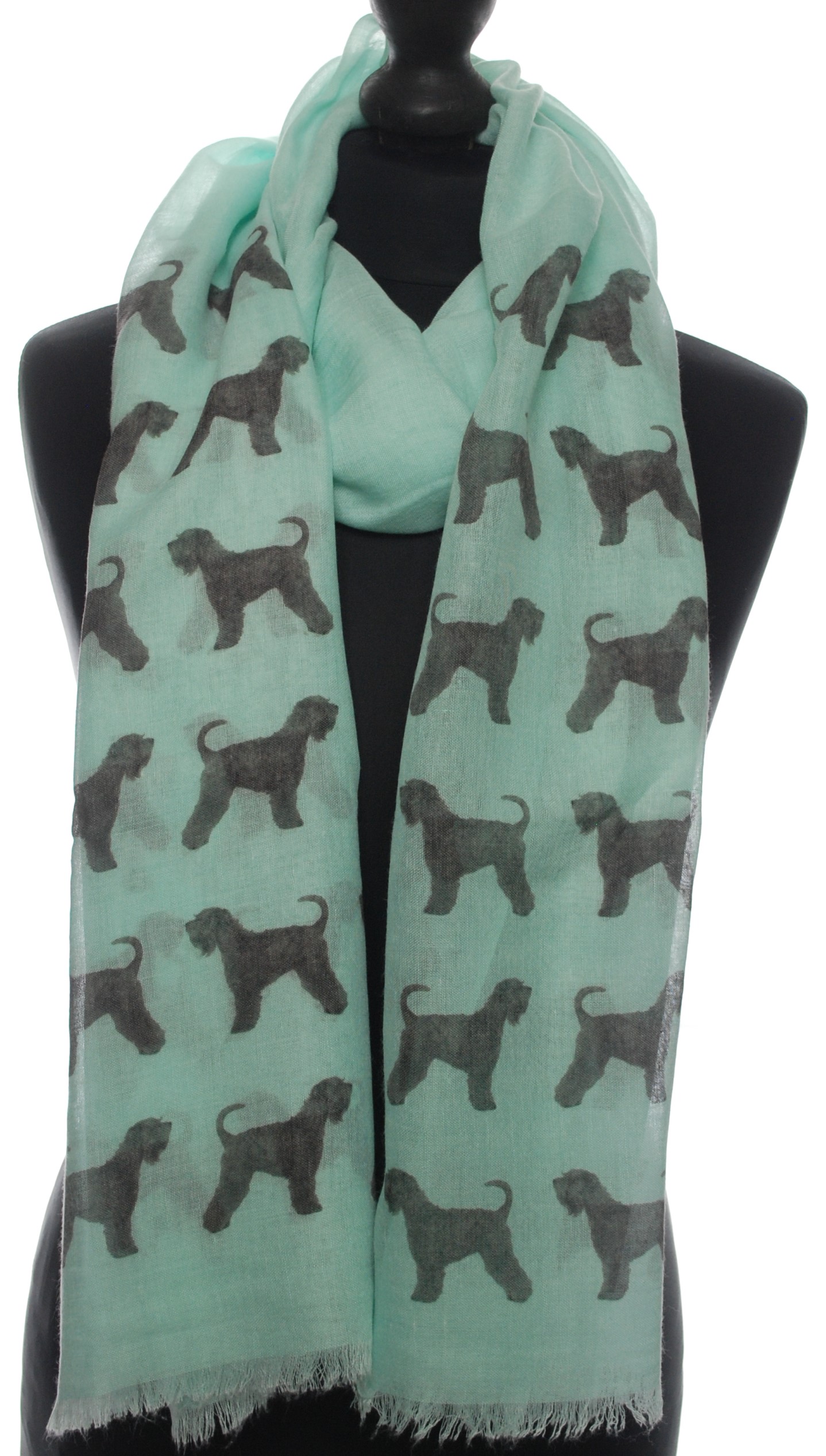 Wheaten Terrier hand printed ladies fashion scarf