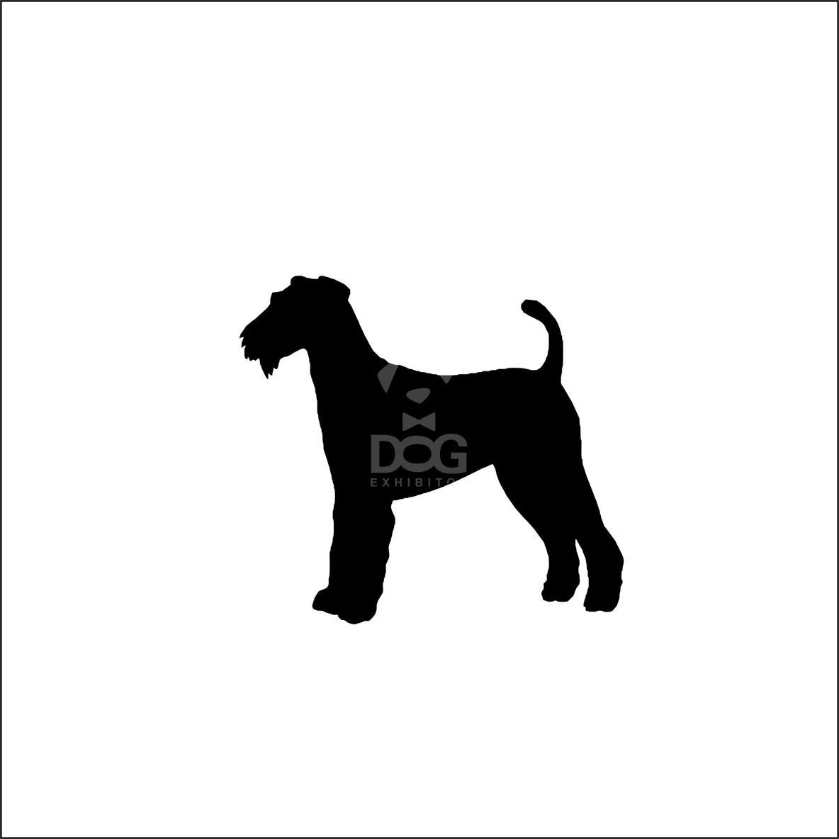 Airedale silhouette stickers