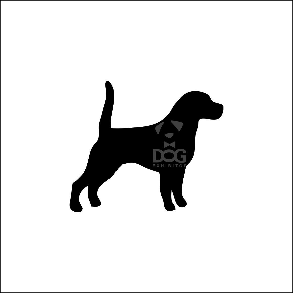 Beagle silhouette stickers