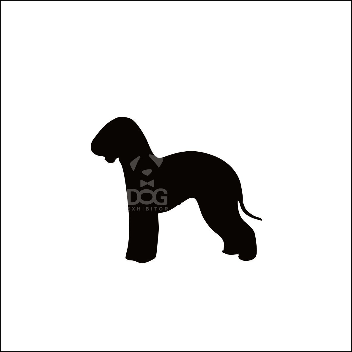 Bedlington silhouette stickers