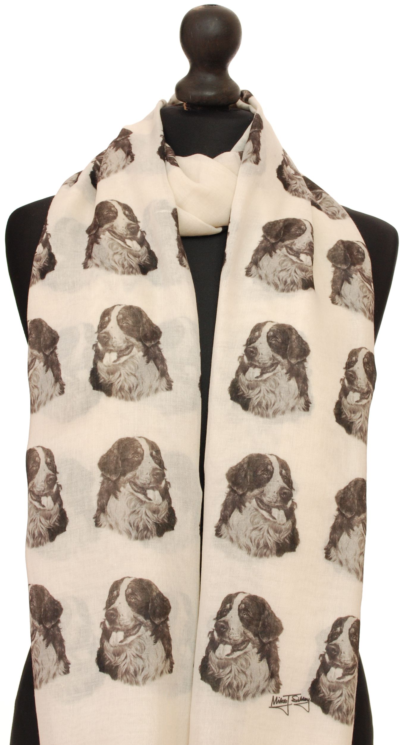 Mike Sibley Bernese Mountain Dog licensed design ladies fashion scarf