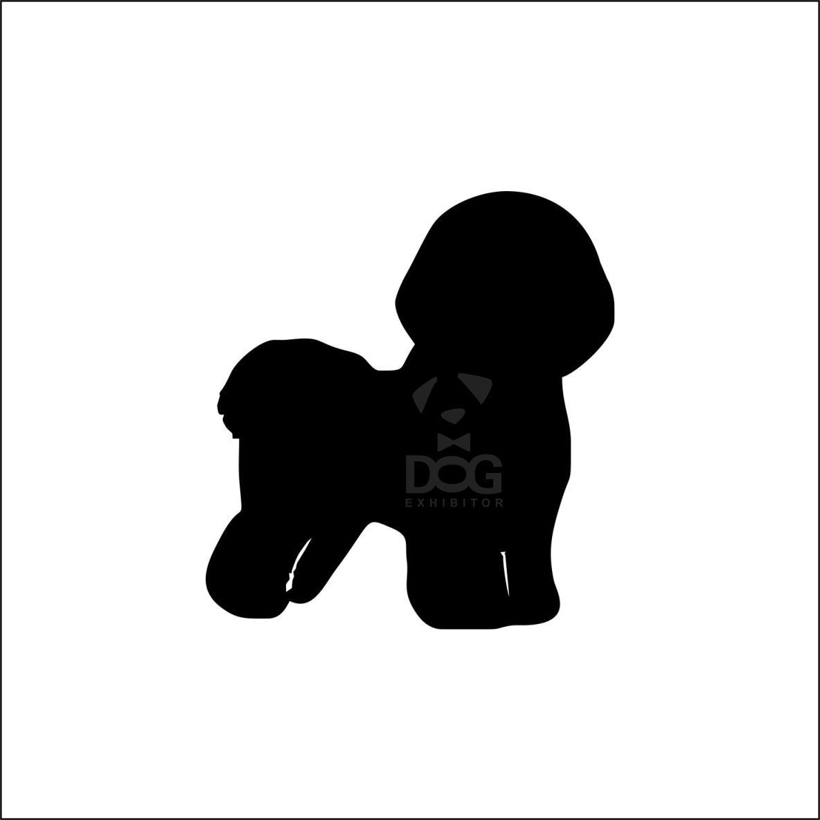 Bichon Frise silhouette stickers