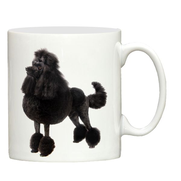 Black Poodle ceramic mug