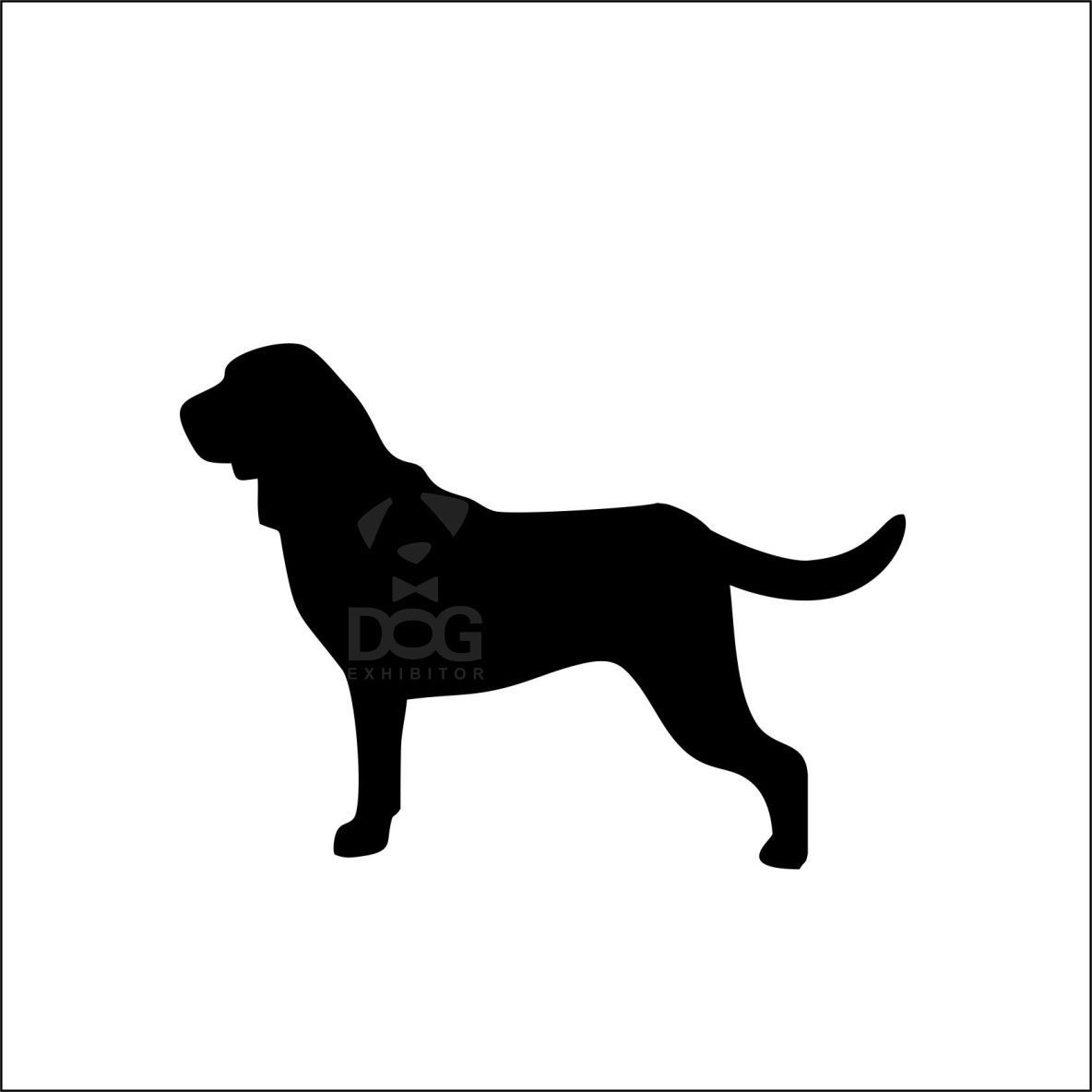 Bloodhound silhouette stickers