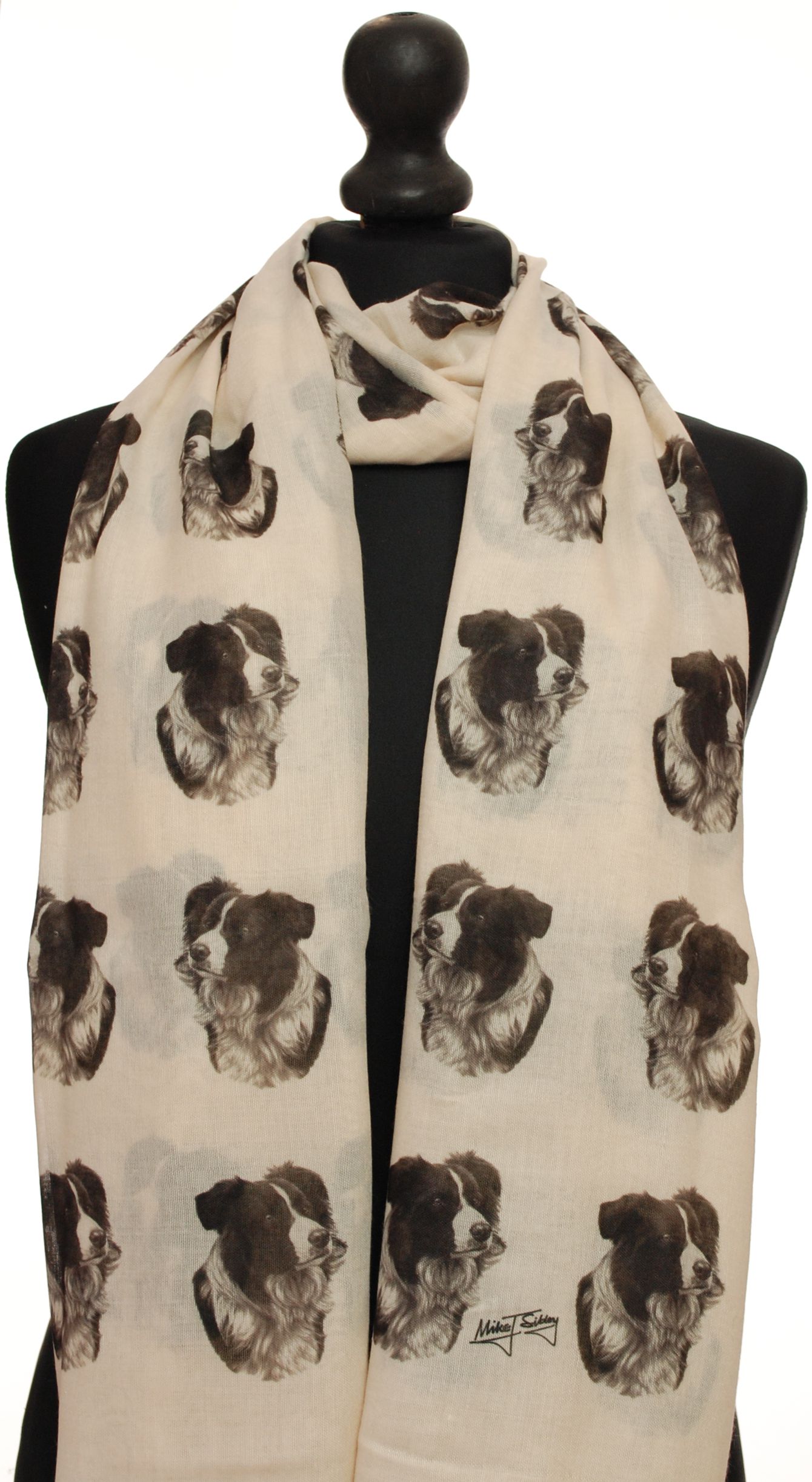 scarf with German Shepherd dog on womens fashion printed shawl wrap mike sibley 