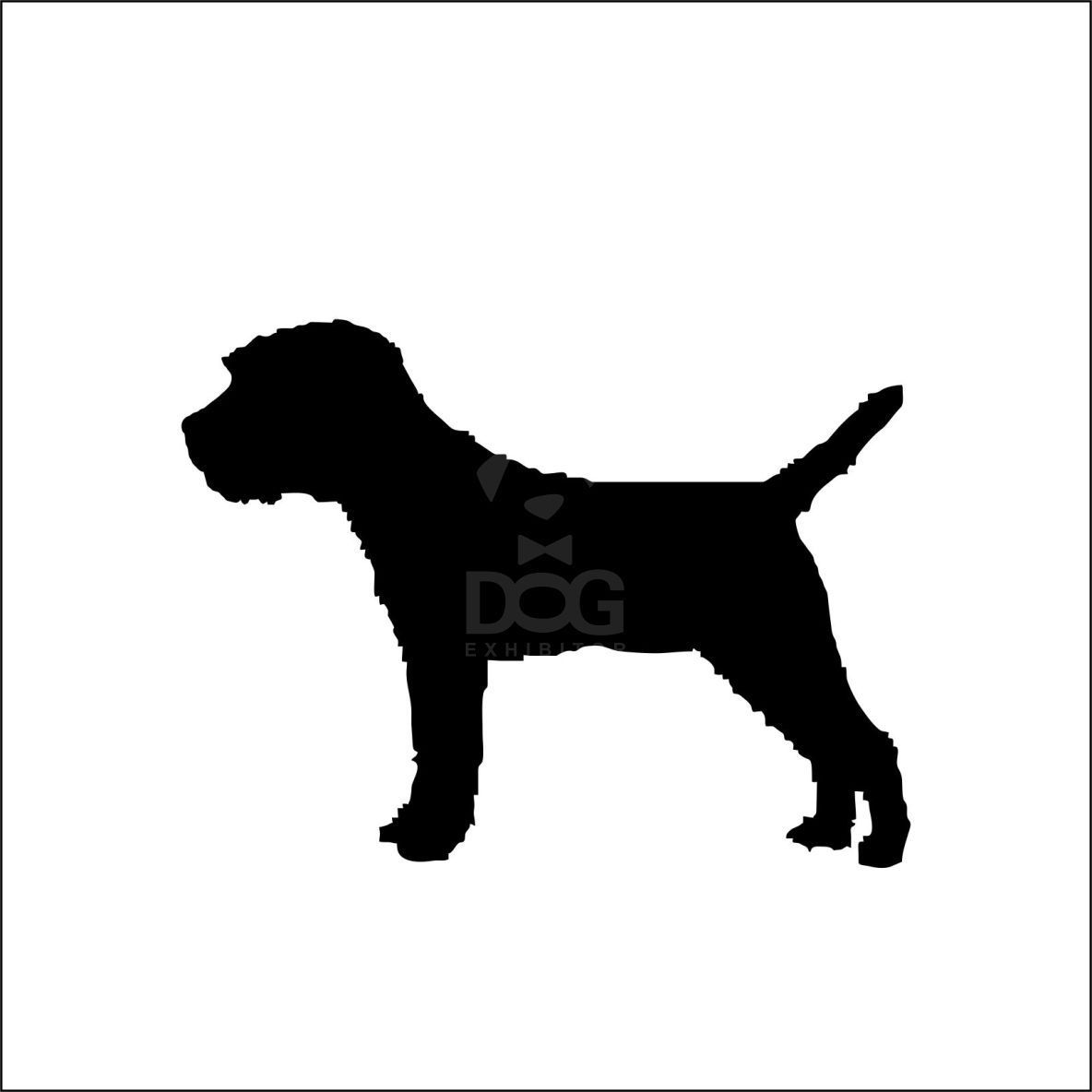 Border Terrier silhouette stickers