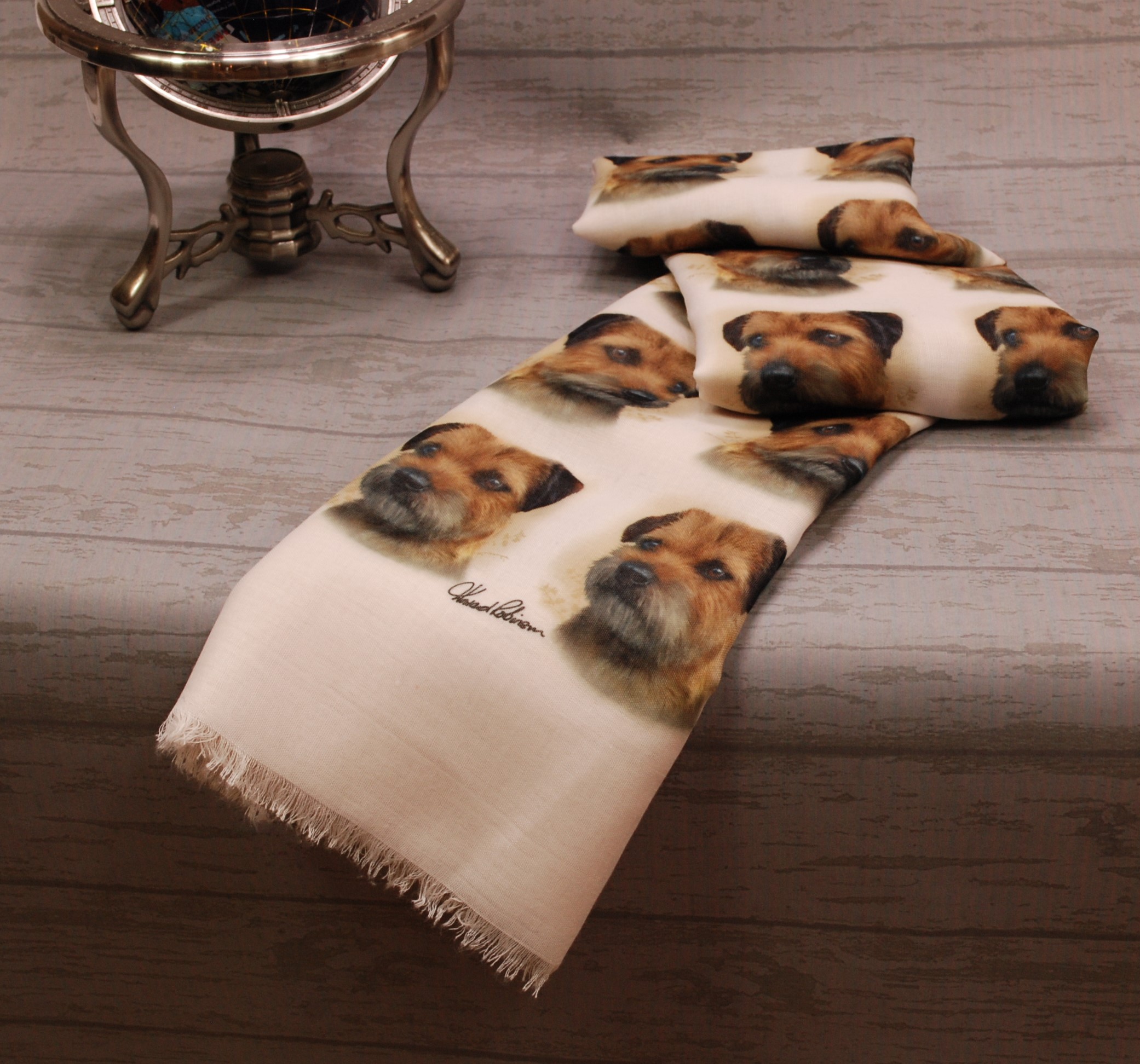 Howard Robinson Border Terrier licensed design ladies fashion scarf