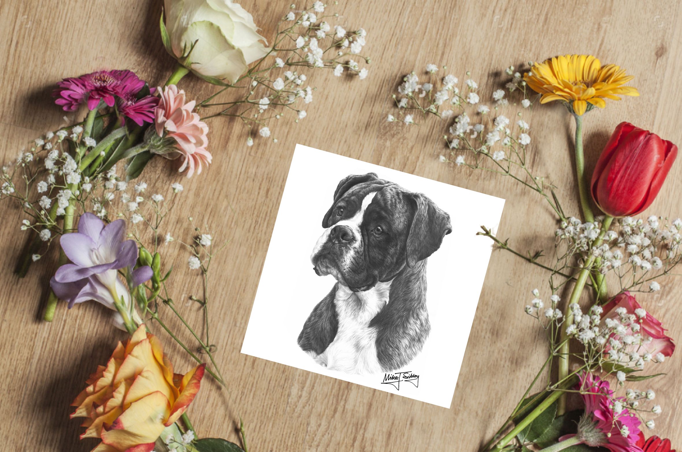 Mike Sibley Design Boxer Greeting Card