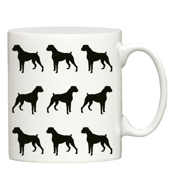 Boxer silhouette ceramic mug