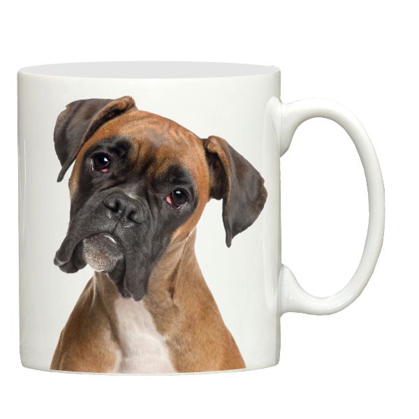 Boxer dog printed mug