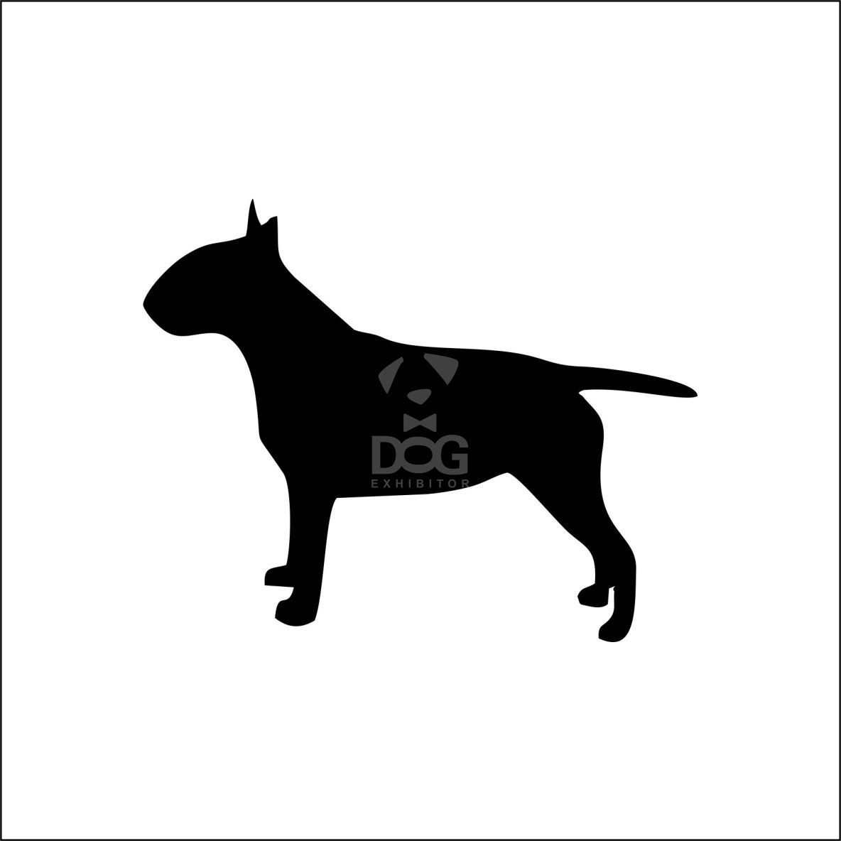 Bull Terrier silhouette stickers