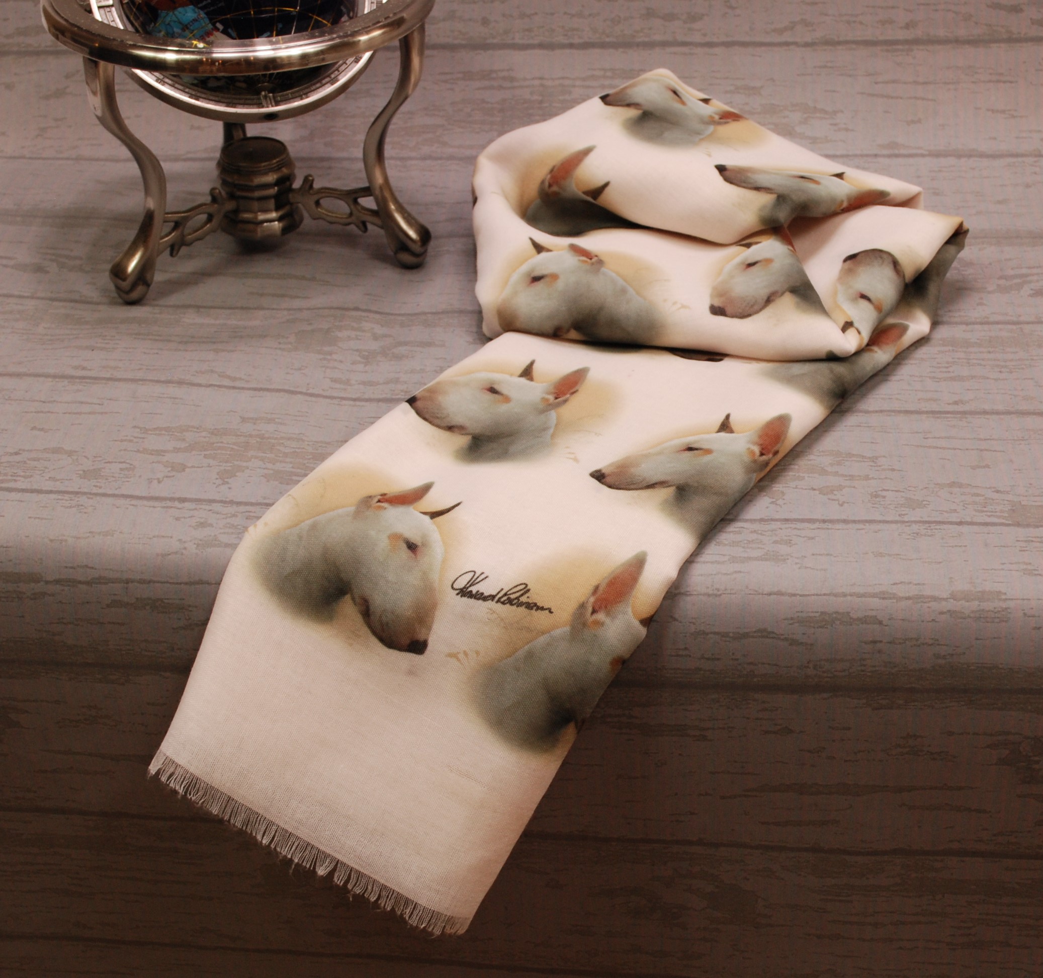 Howard Robinson Bull Terrier licensed design ladies fashion scarf