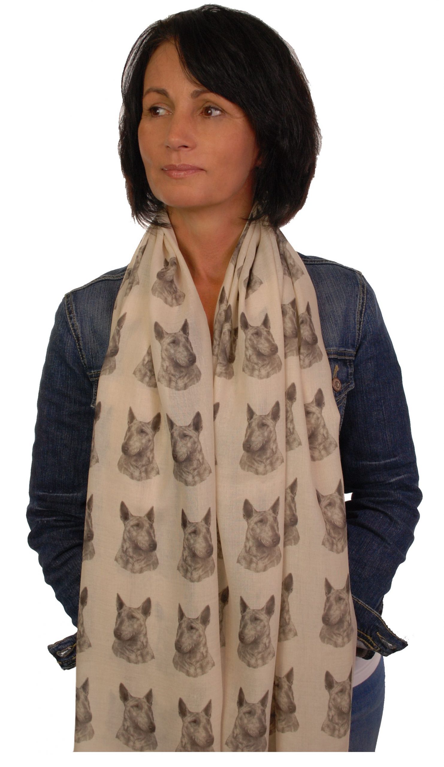 Mike Sibley Bull Terrier licensed design ladies fashion scarf