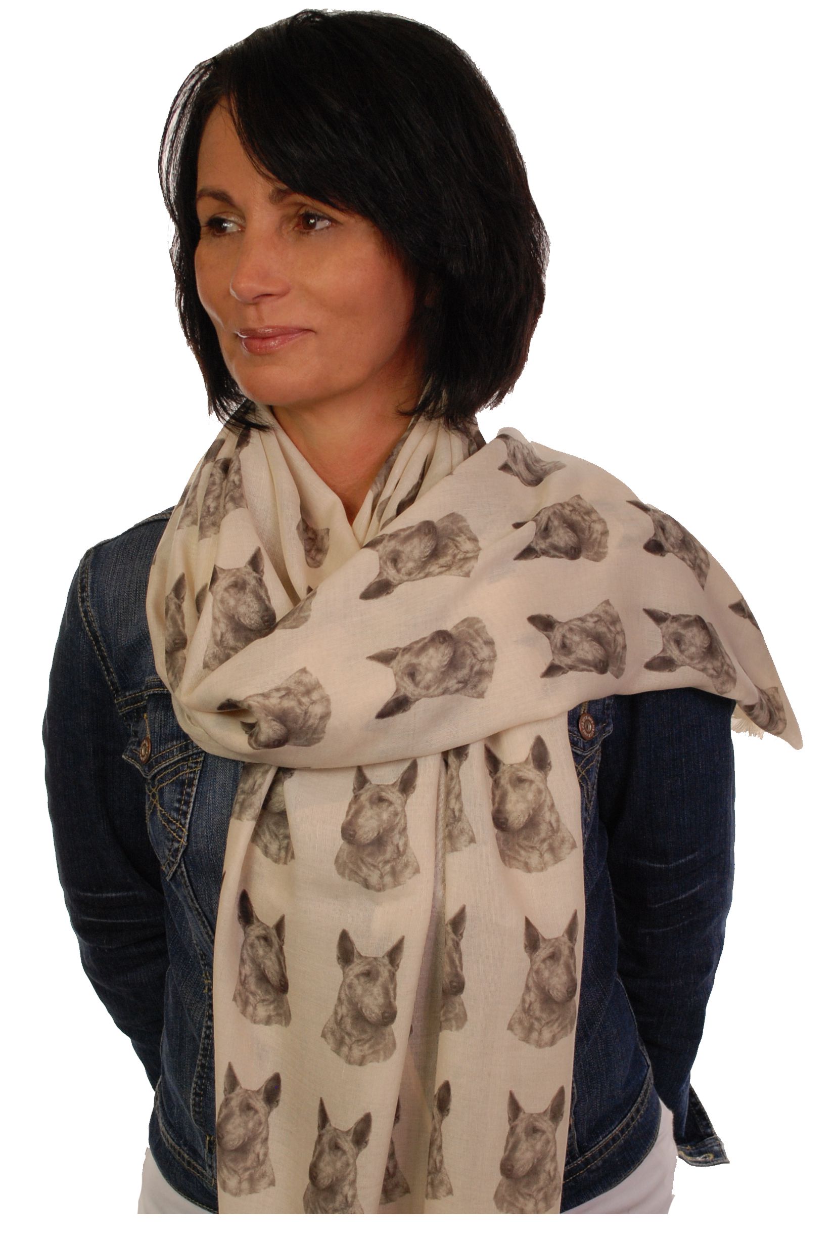 Mike Sibley Bull Terrier licensed design ladies fashion scarf