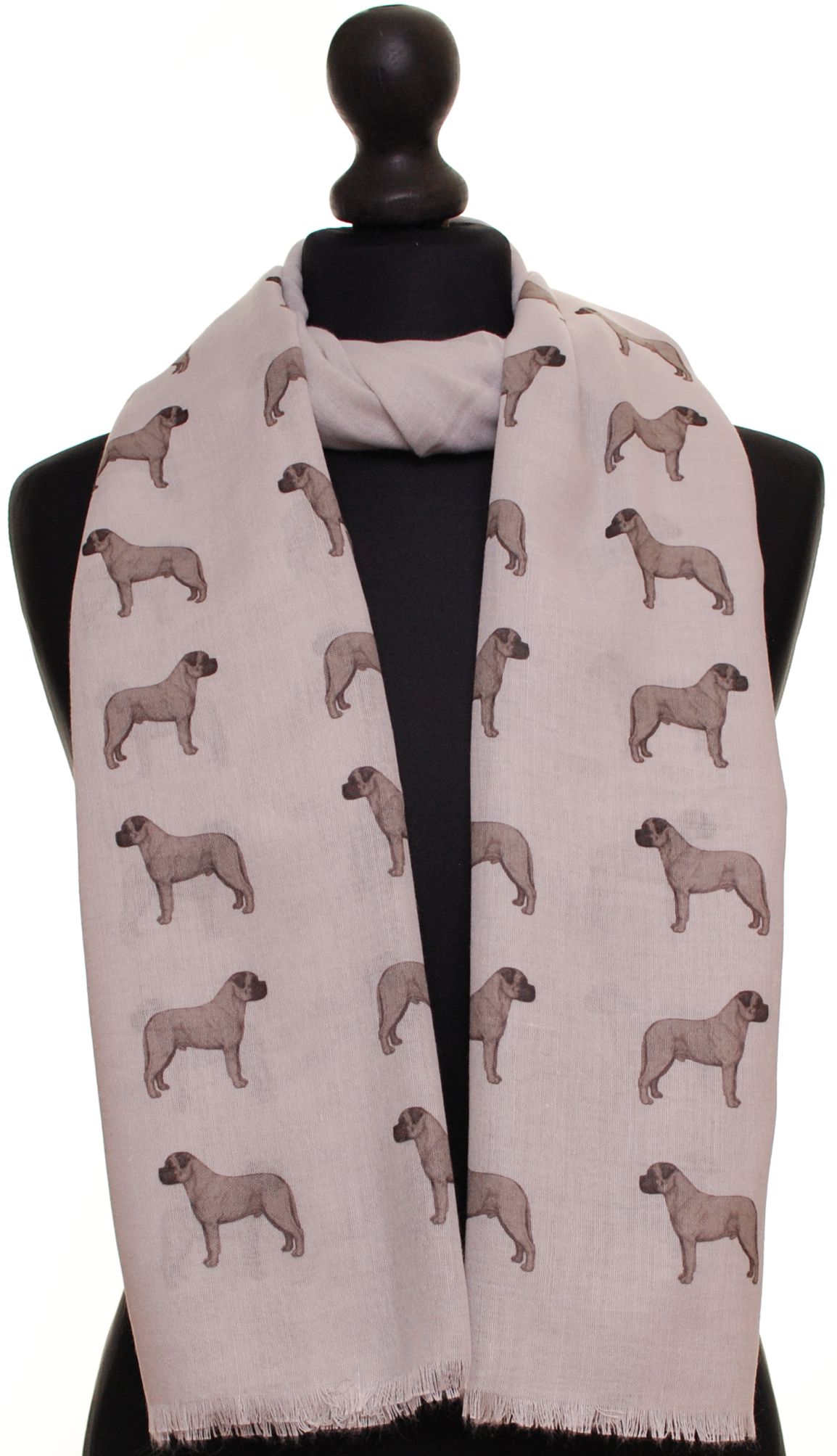 Bullmastiff hand printed ladies fashion scarf