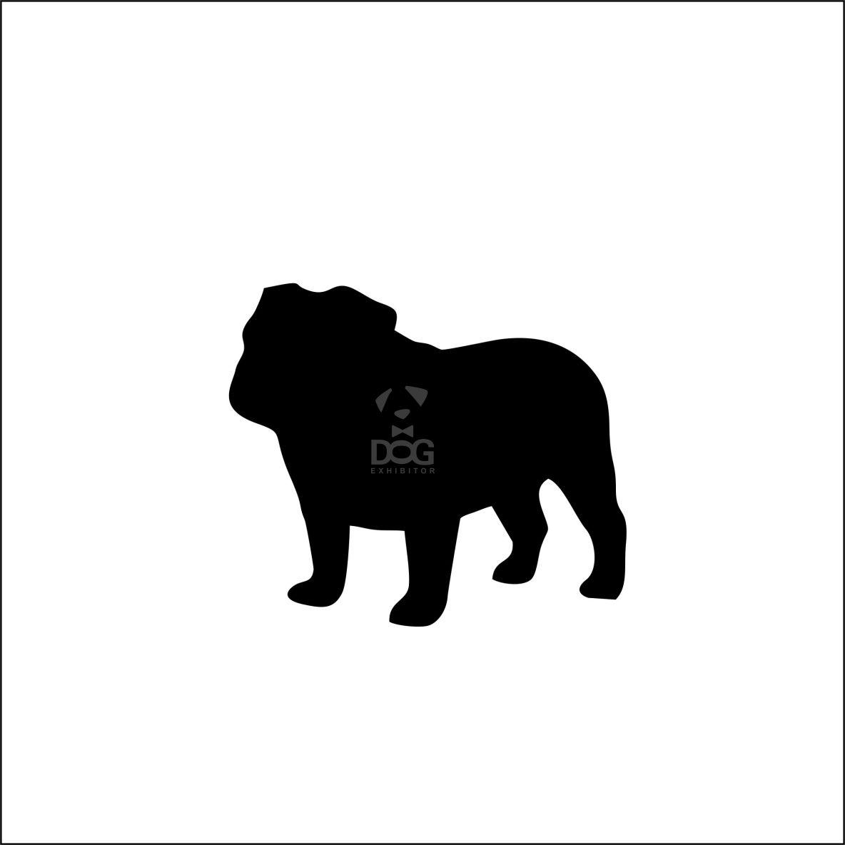 British Bulldog silhouette stickers