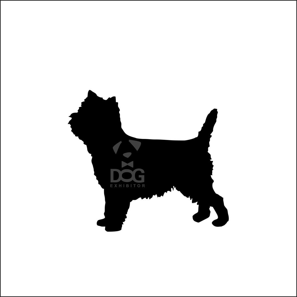 Cairn Terrier silhouette stickers