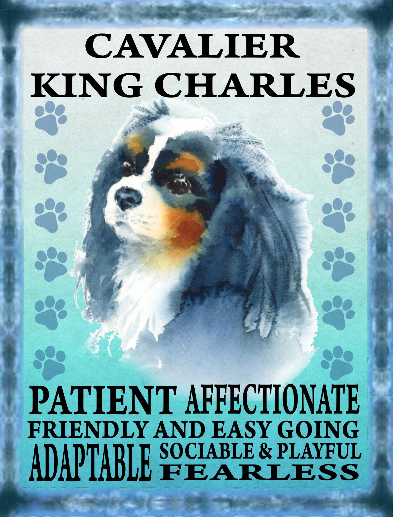 Cavalier King Charles Vintage Plaque