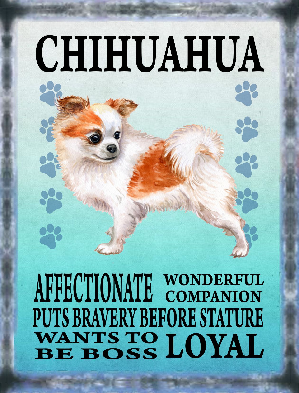 Chihuahua Vintage Plaque
