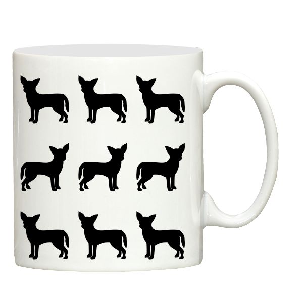 Chihuahua silhouette ceramic mug