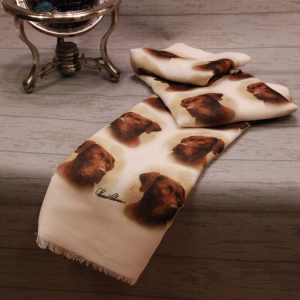 Howard Robinson Chocolate Labrador licensed design ladies fashion scarf
