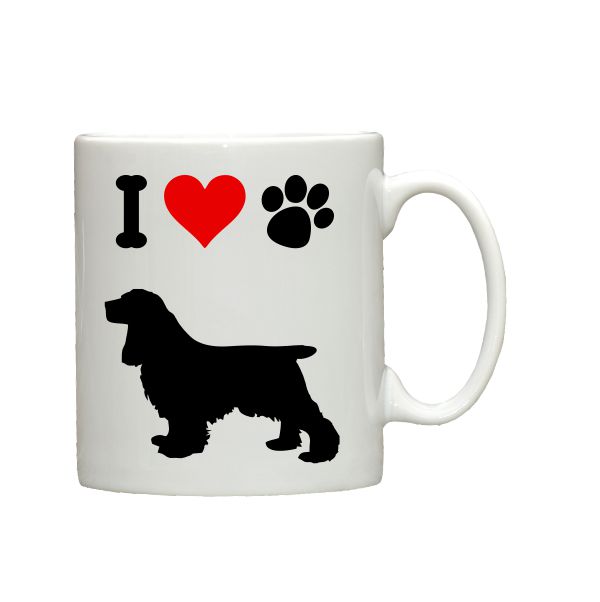 Cocker Spaniel I love dogs coffee mug