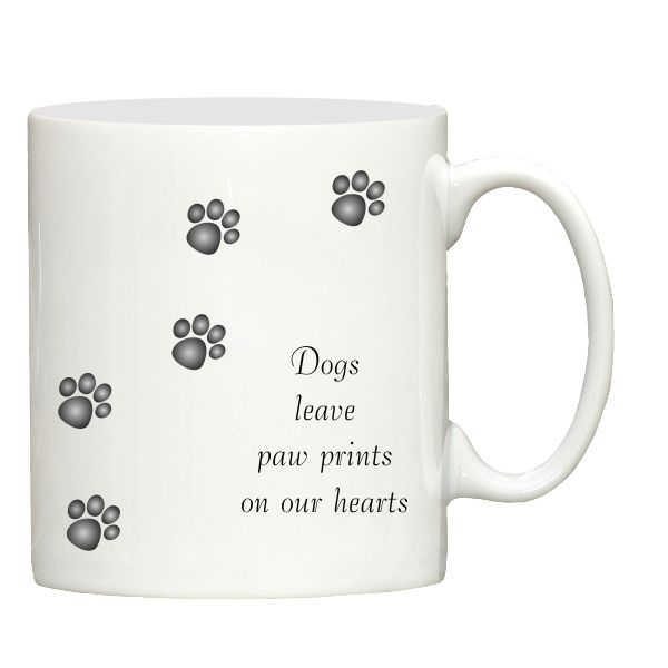 Dogs Leave Paw prints ceramic mug