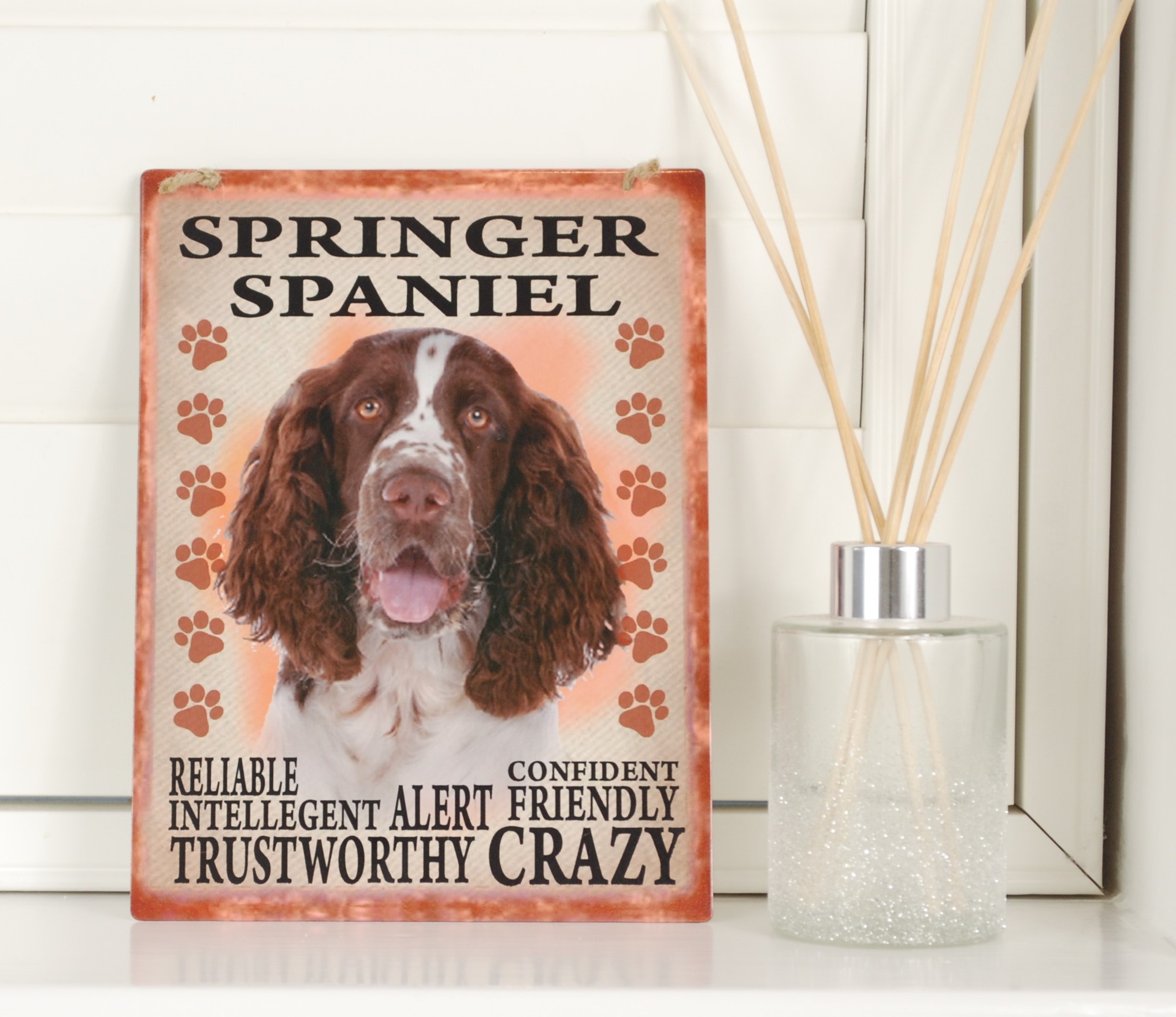 Springer Spaniel Vintage Plaque