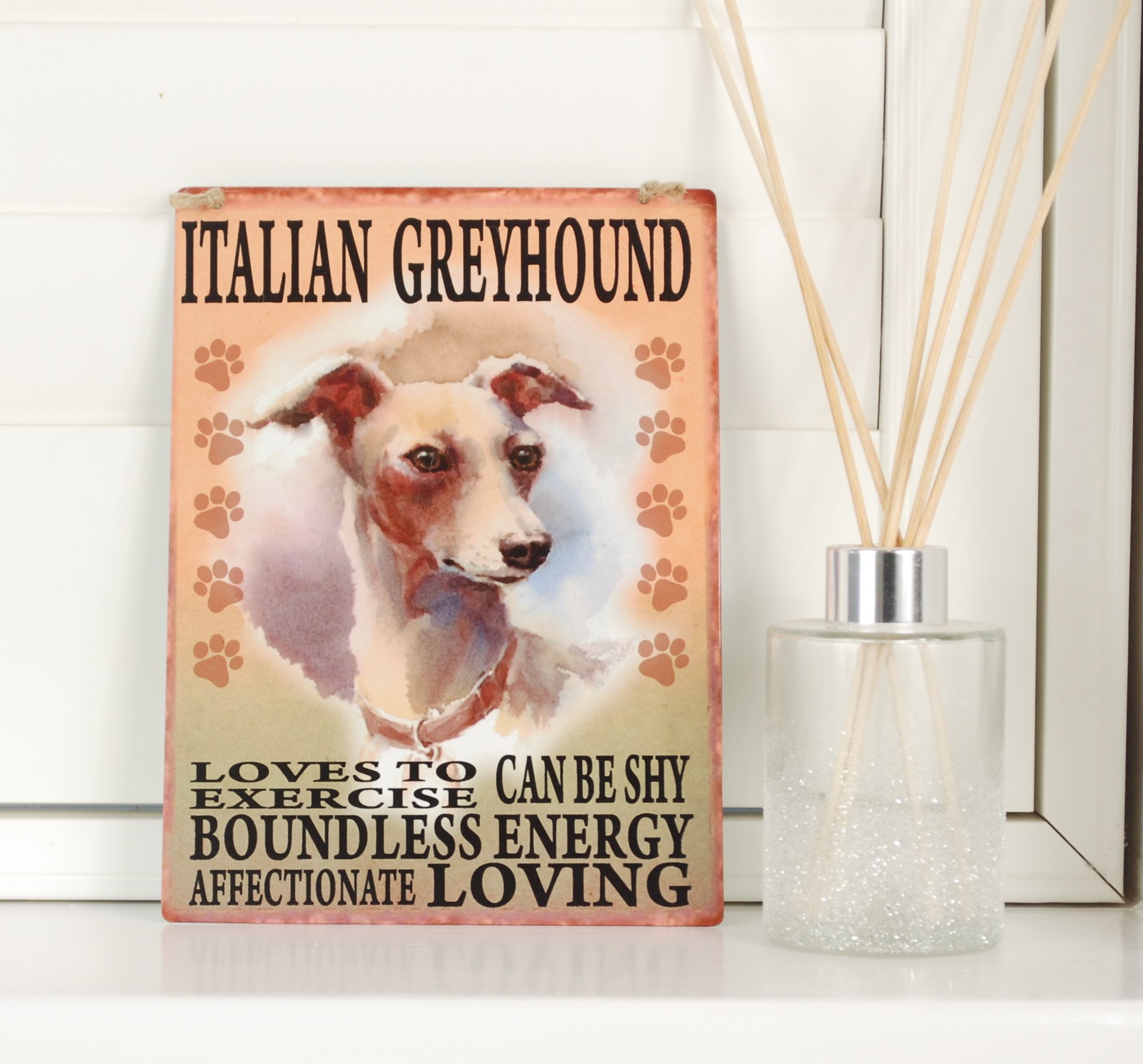 Italian Greyhound Vintage Plaque