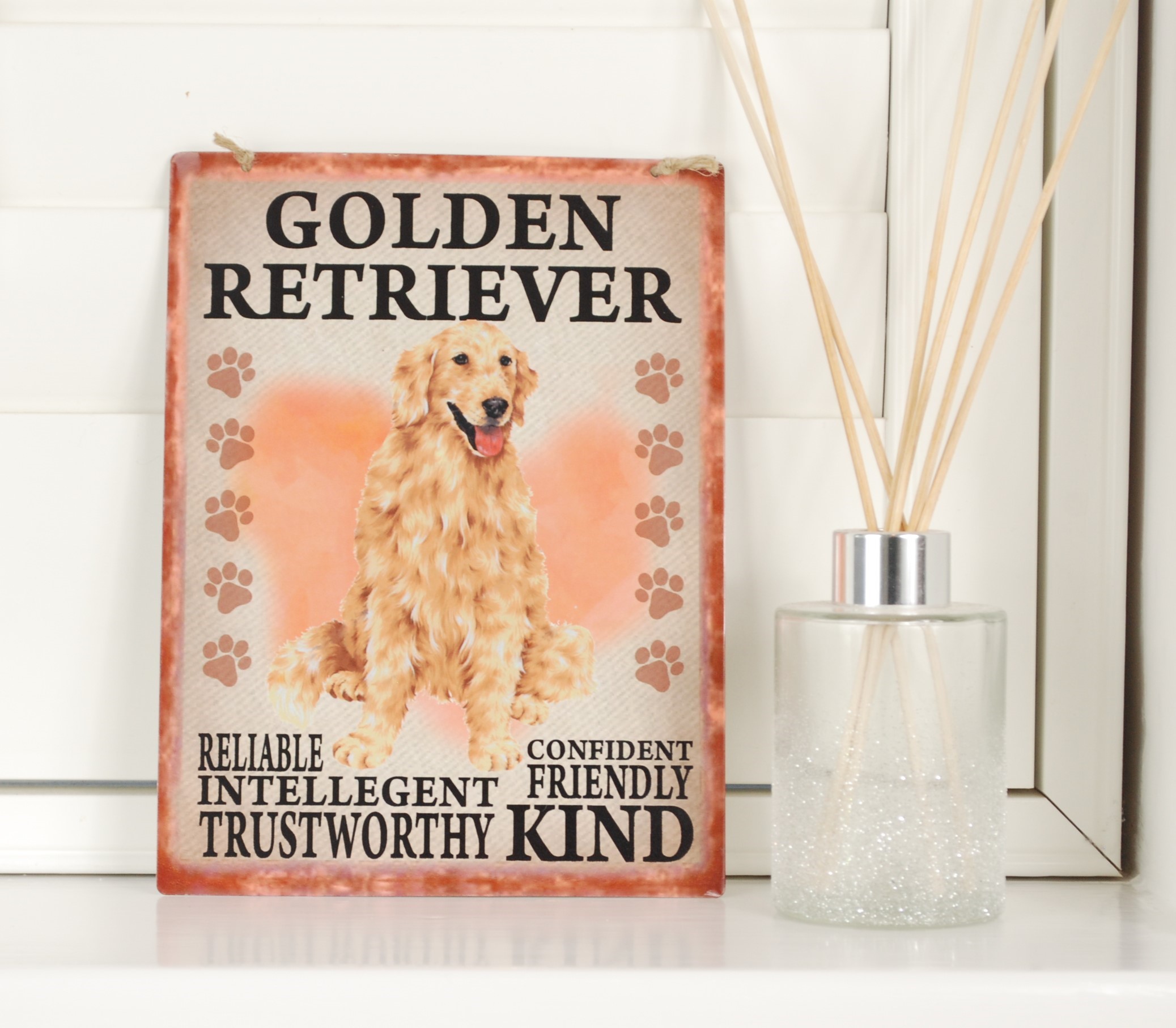 Golden Retriever Vintage Plaque