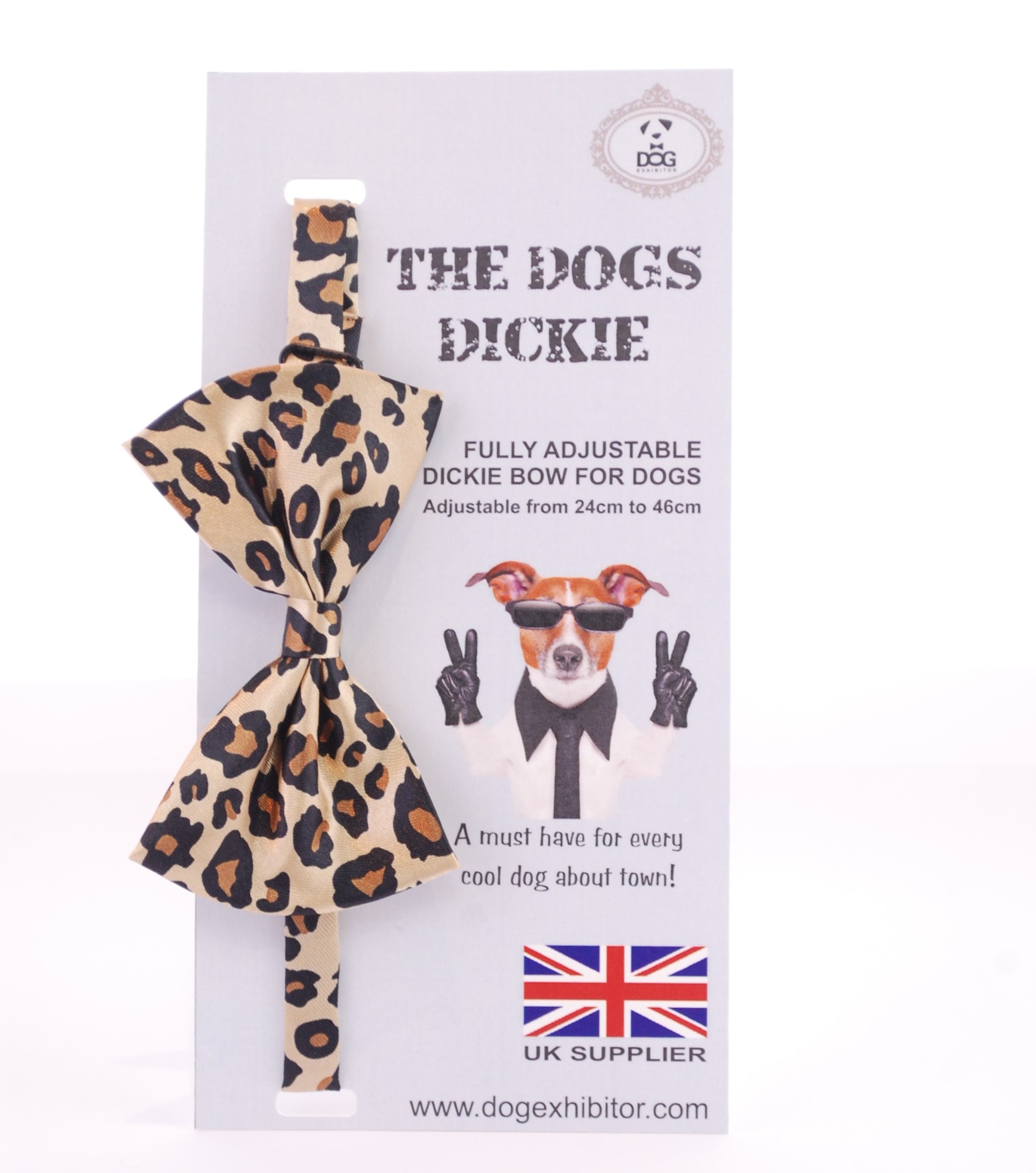 Leopard Print Dogs Dickie Bow