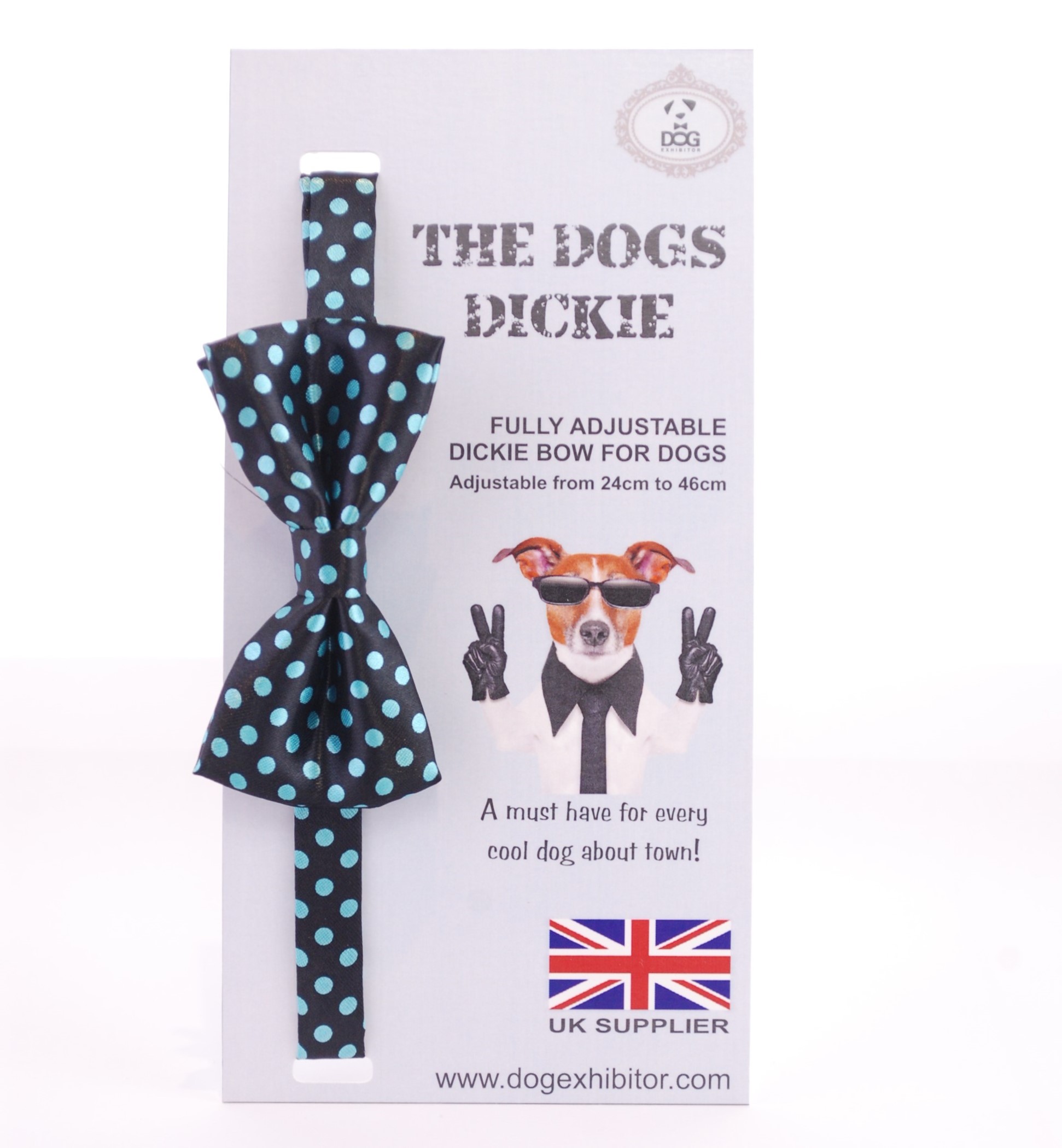 Black and Green Spots Dogs Dickie Bow
