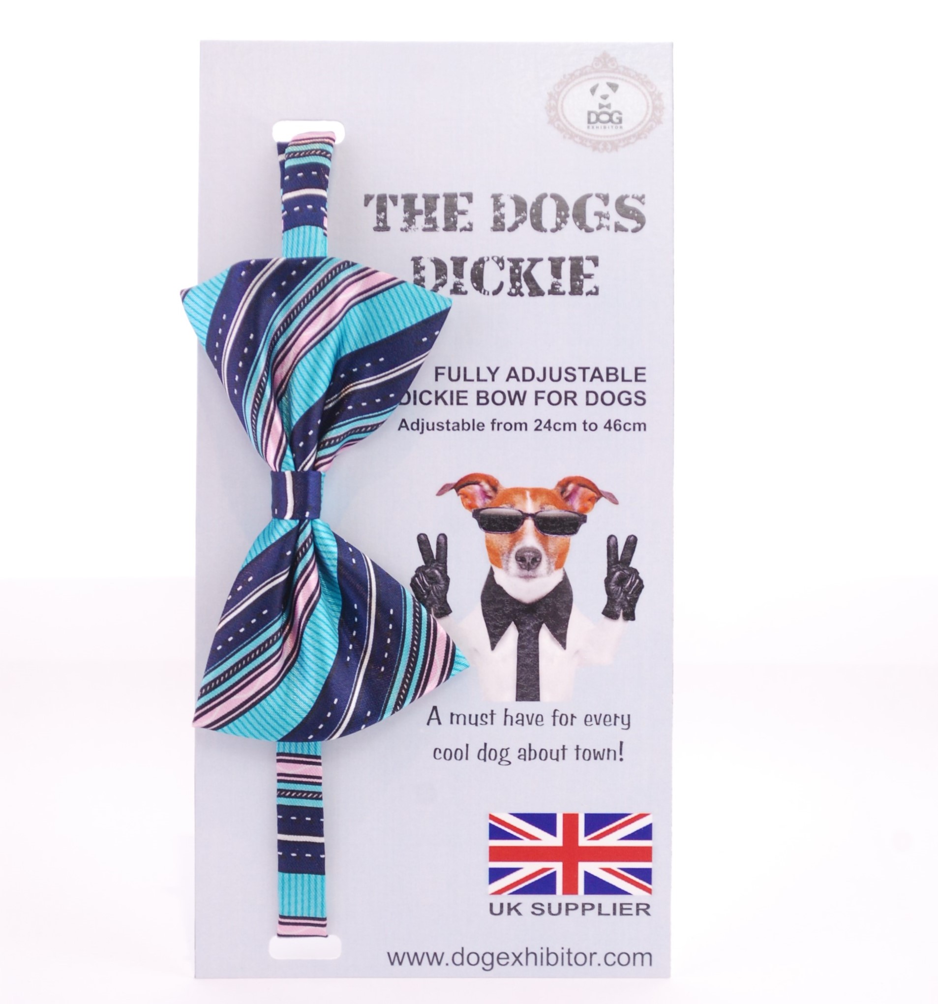 Blue and Purple Swirl Dogs Dickie Bow