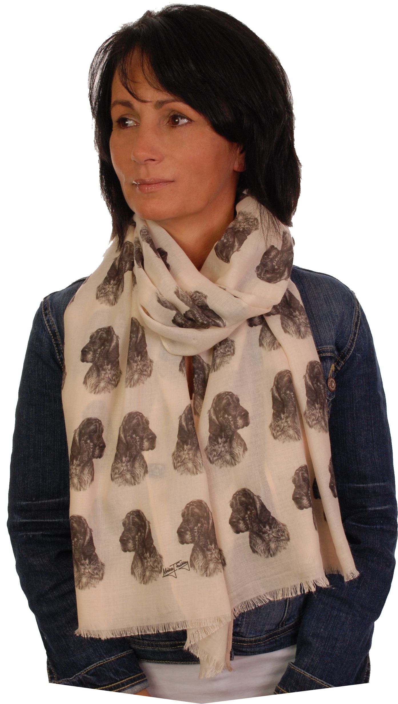 scarf with Whippets on dog breed design on womens fashion shawl wrap mike sibley 