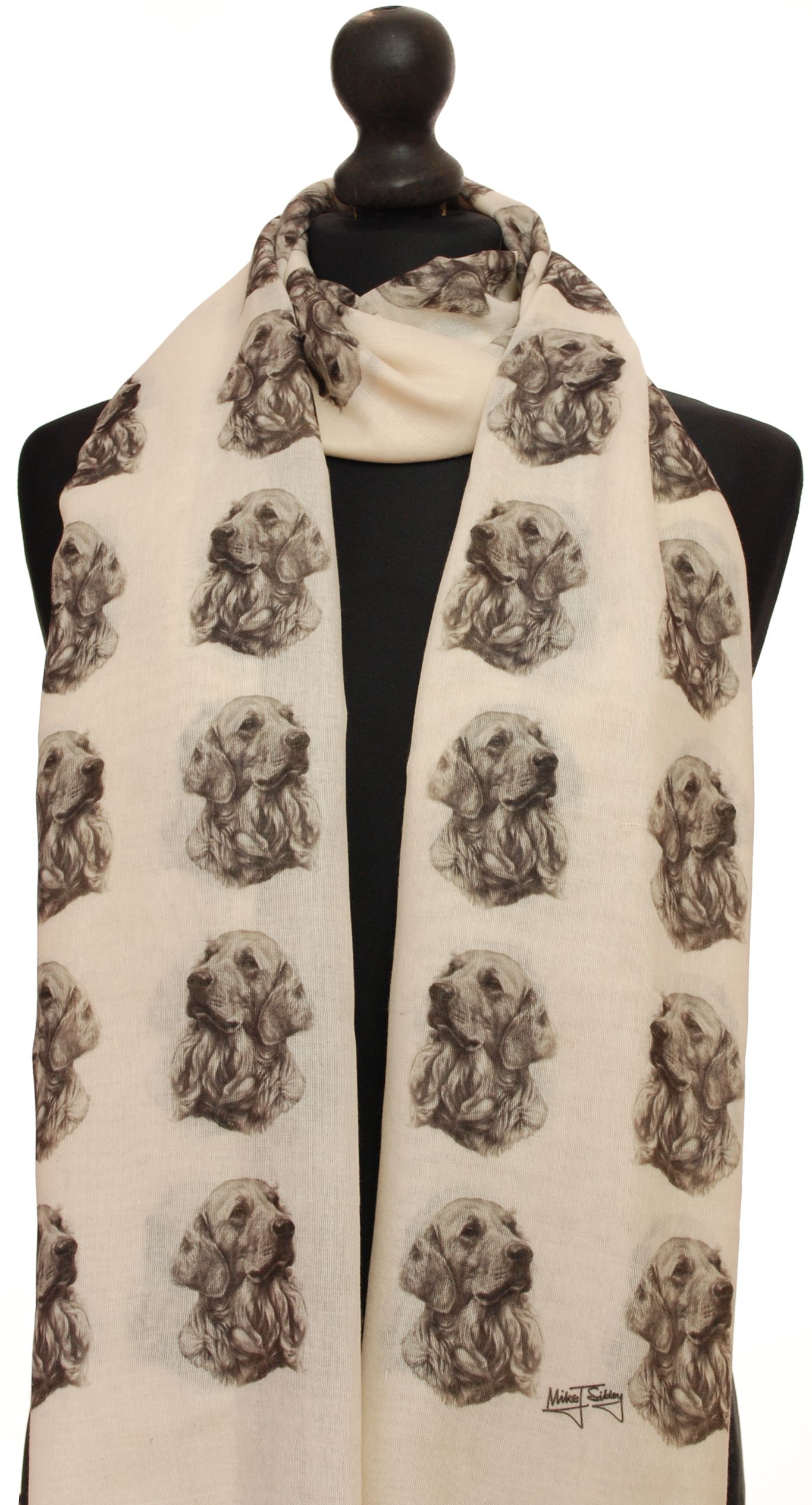 Mike Sibley Golden Retriever licensed design ladies fashion scarf