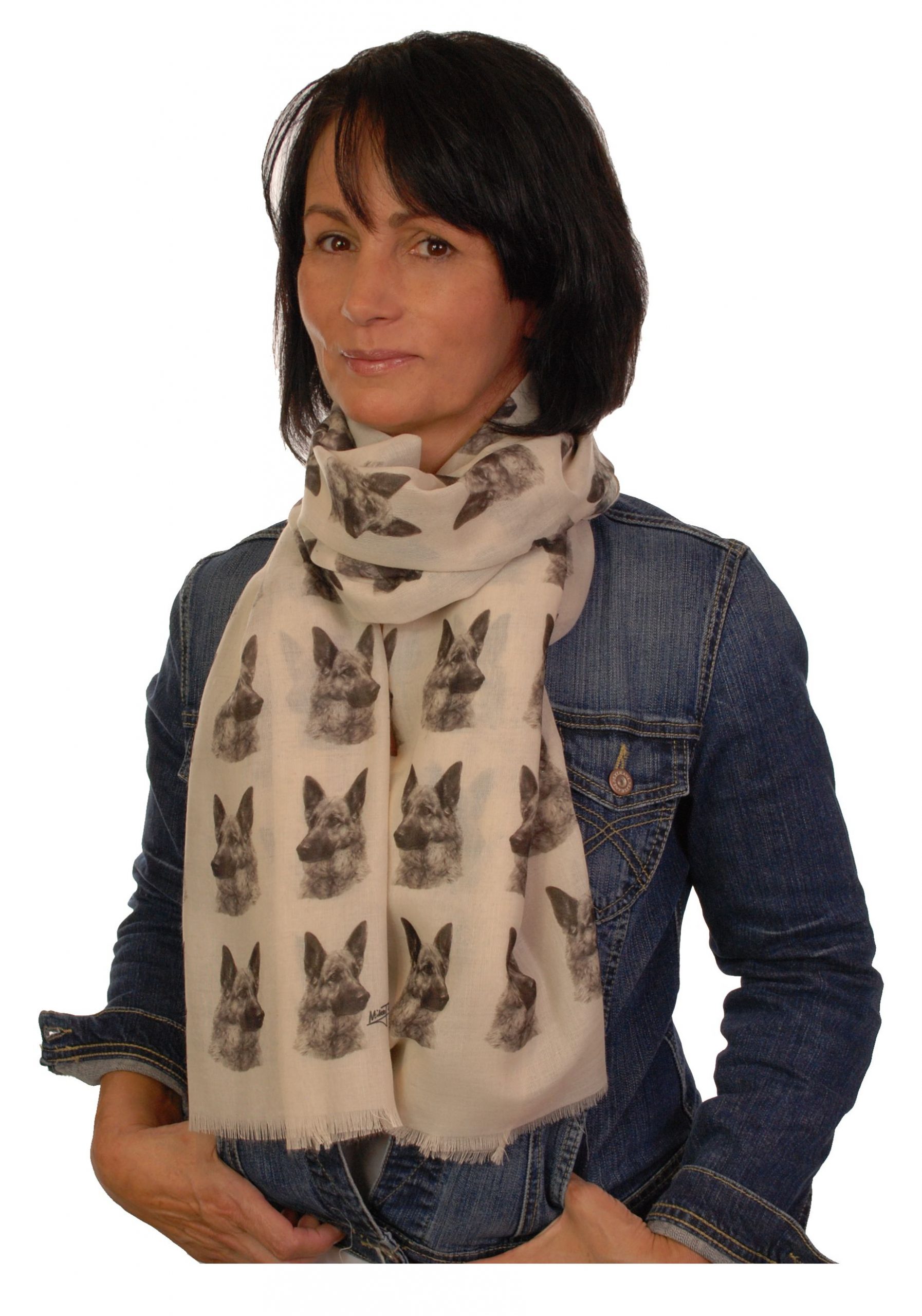 Mike Sibley German Shepherd licensed design ladies fashion scarf
