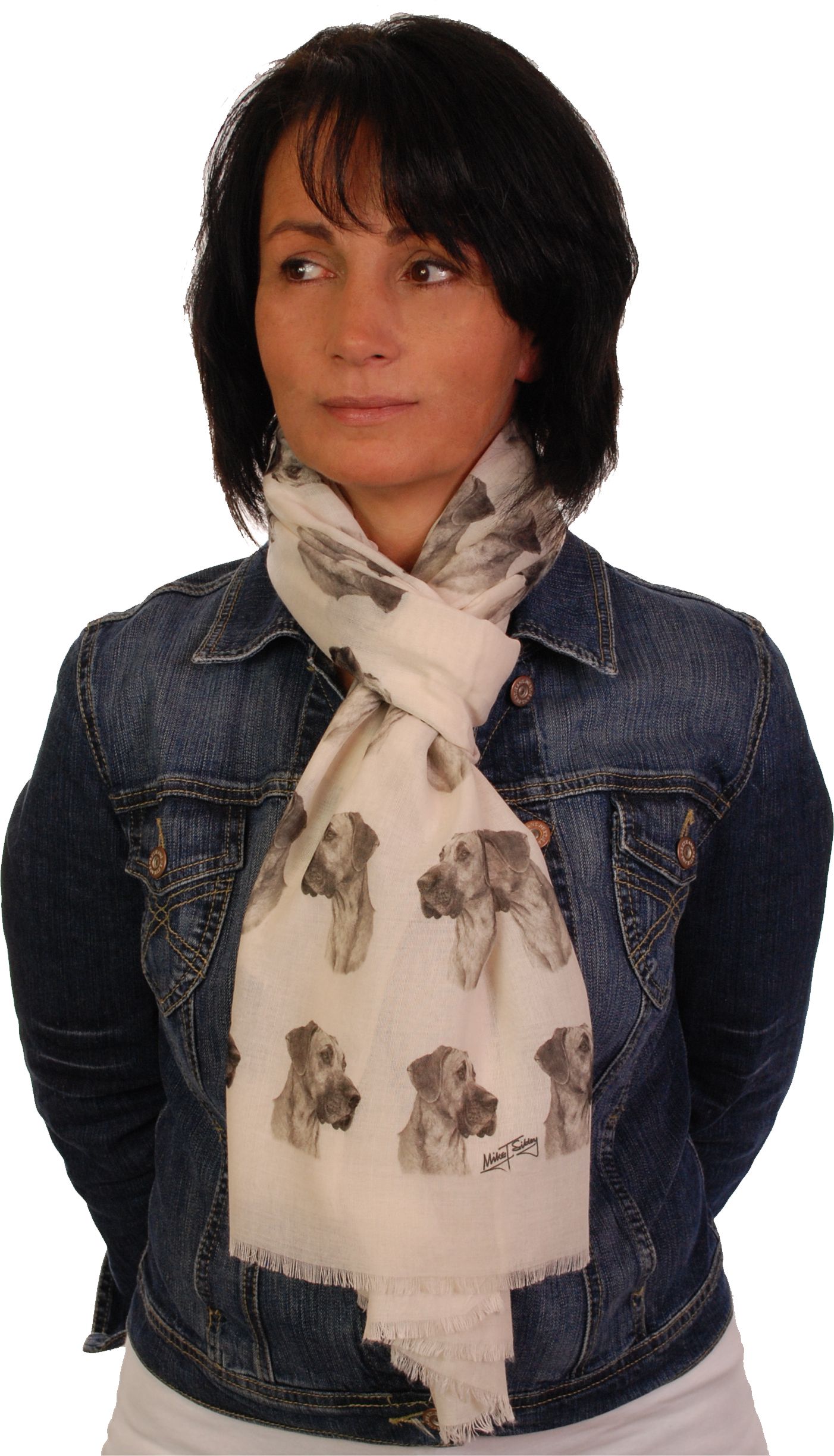 Mike Sibley Great Dane licensed design ladies fashion scarf
