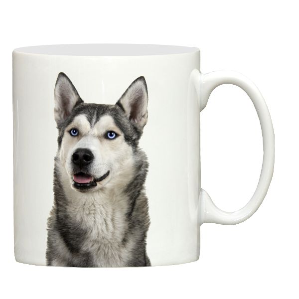 Husky dog print mug