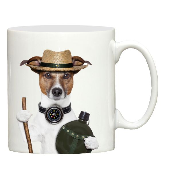 Jack Russell in a hat ceramic mug