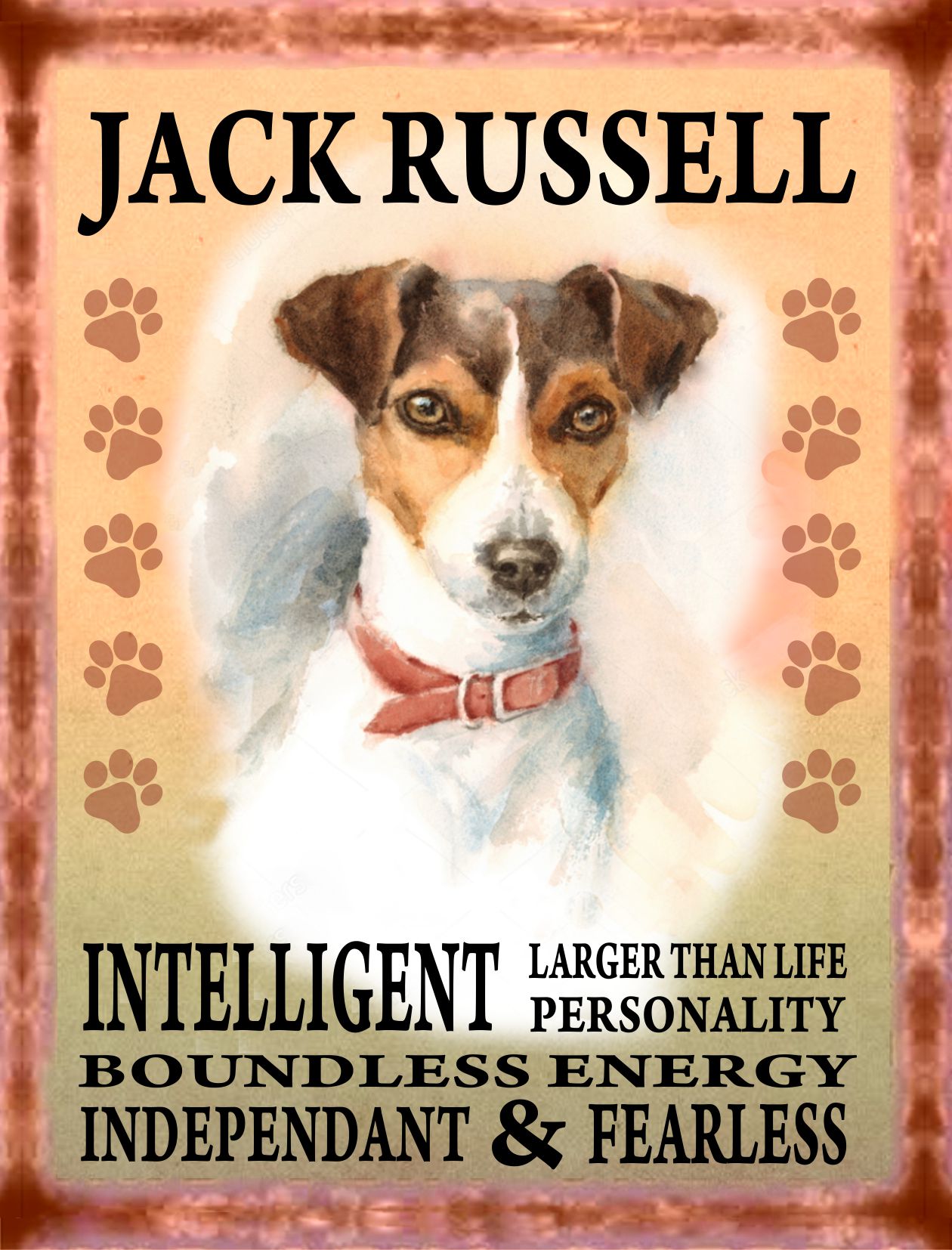 Jack Russell Vintage Plaque