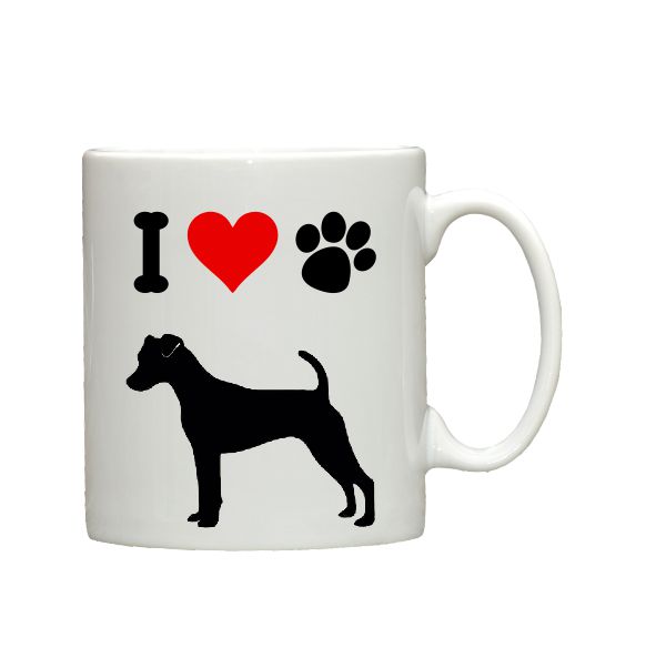 Jack Russell I love dogs ceramic mug