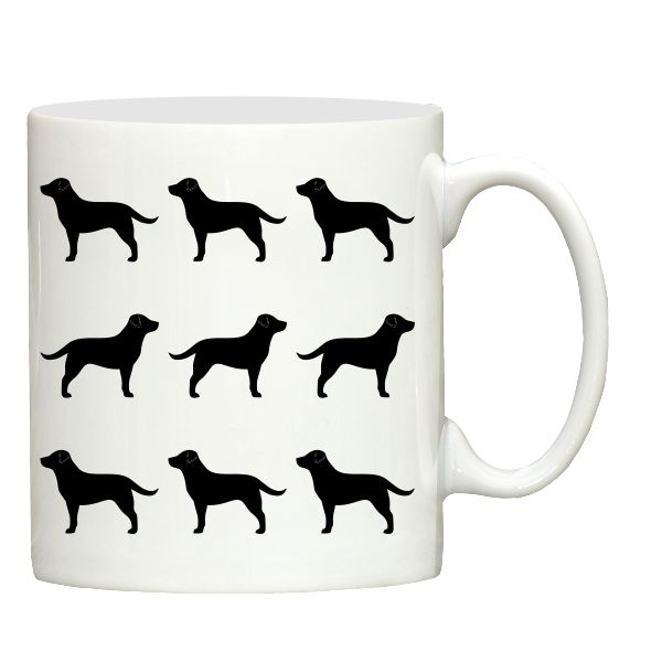 Labrador silhouette print ceramic mug