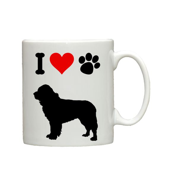 Newfoundland I love dogs ceramic mug