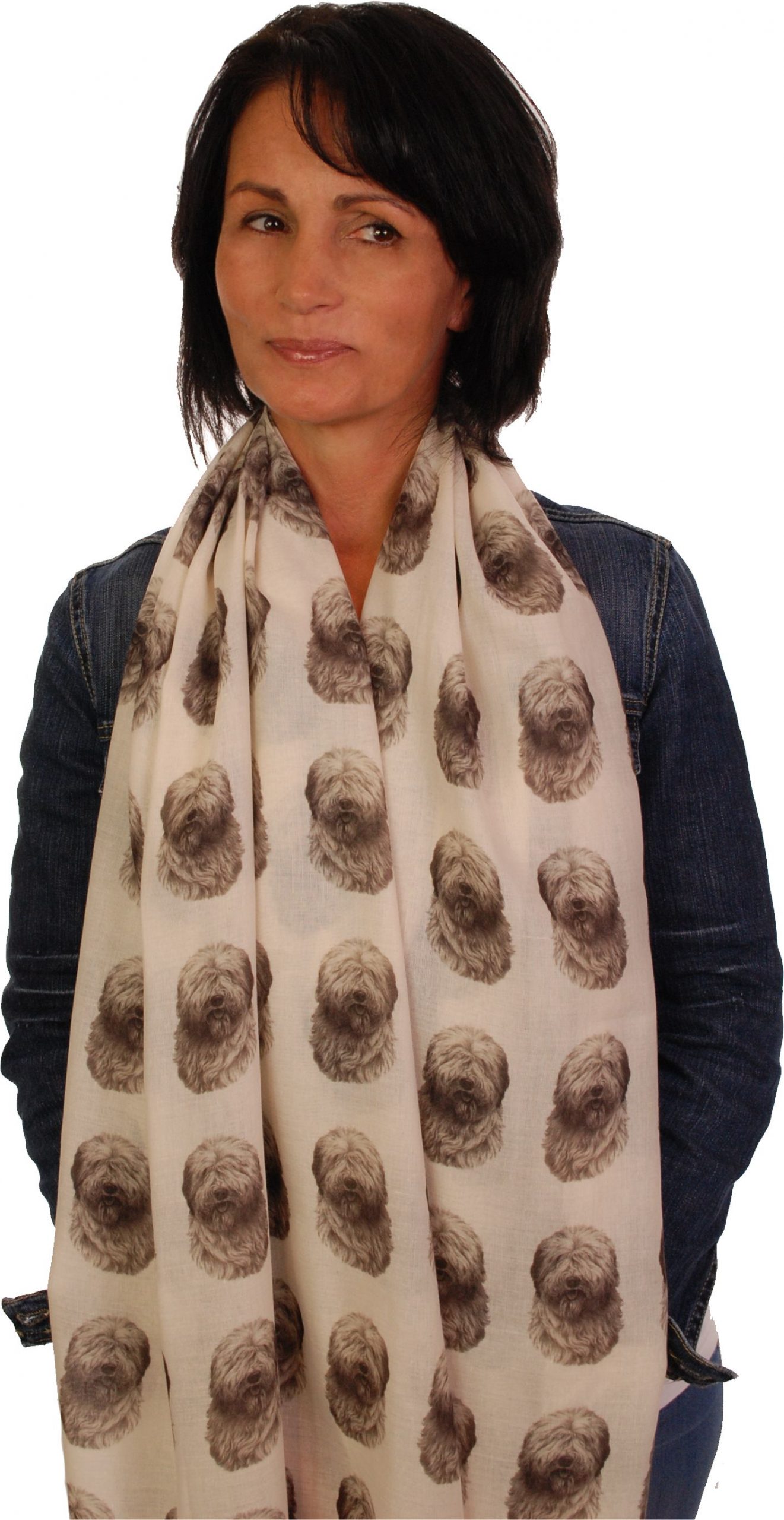 Mike Sibley Old English Sheepdog licensed design ladies fashion scarf